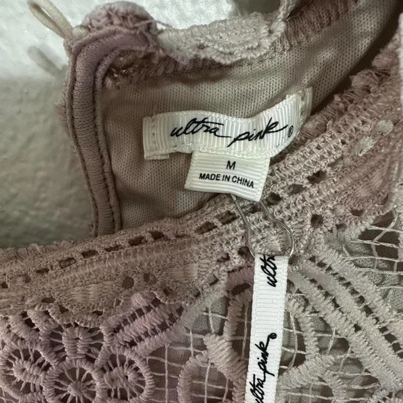 Ultra Pink Lace Blouse in Cream - Picture 2 of 11